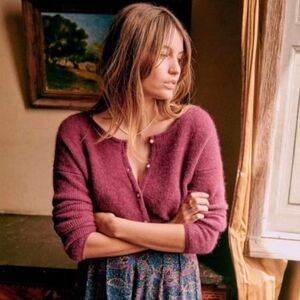 Sezane Gaspard cardigan - Size S - Color Iris